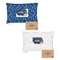 KeaBabies Toddler Pillow with Pillowcase, Jumbo 14X20 - Soft Organic Cotton Toddler Pillows for Sleeping - Machine Washable - Perfect for Travel, Toddler Bed Set