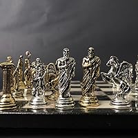 Chess Set Vintage ​Mythology Chess Pieces Handmade Wooden Chess Board 10