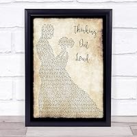Thinking Out Loud Song Lyric Man Lady Dancing Quote Print