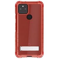 Ghostek Covert Pixel 5 Case Clear with Kickstand Slim Fit Thin Shockproof Design Military Grade Scratch Resistant Back and Non-Slip Hand Grip Protective Phone Cover for 2020 Google Pixel 5 - (Pink)