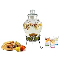 Royalty Art Dual Mason Jar Drink Dispensers With Metal Stand 4-liters Each  Leakproof, Easy-pull Spigots and Screw-on Lids Sticker Labels 