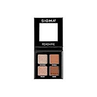 Quad Eyeshadow Palette – Makeup Eyeshadow Quad with a Buttery Soft Formula and Buildable, Blendable Shades for a Flawless Eye Look, Designed for All Day Wear (Peach Pie)