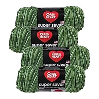 Super Saver Yarn (4-Pack of 5oz Skeins) (Green Tones)