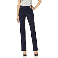 NYDJ Women's Pull-On Marilyn Straight Jeans | Slimming & Flattering Fit, Rinse, 12