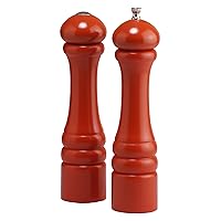 Chef Specialties 10 Inch Imperial Pepper Mill and Salt Shaker Set - Butternut Orange