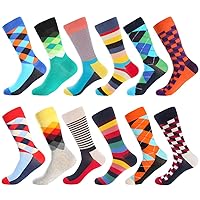 BONANGEL Funny Socks for Men & Women,Fun Socks,Crazy Colorful Cool Novelty Cute Dress Socks,Food Animal Space Socks