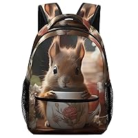 Wild Animal Squirrel Backpack Casual Daypack Lightweight Travel Bag Work Bag Laptop Bag Business Backpack for Adult