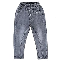 Peacolate 3-8Years Boys Jeans Diagonal Button Cotton Soft Denim Pants