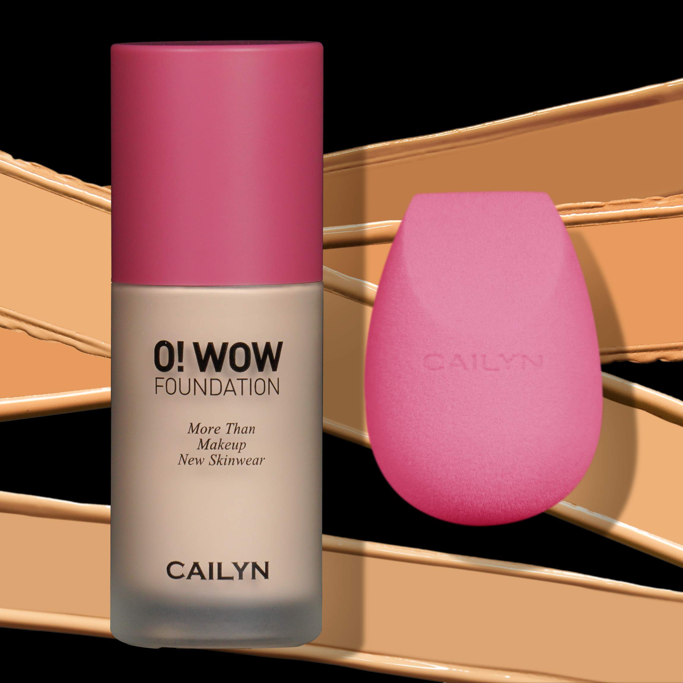CAILYN O! Wow Foundation & Deluxe Mineral Blush Powder (Mb1) Set, WOW-1 BIRCH