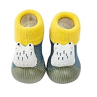 Sock Slippers for Toddlers Infant Toddle Footwear Winter Toddler Shoes Soft Bottom Indoor Non Slip Warm Cartoon Animal Floor Socks Shoes Organic Baby Boy Clothes