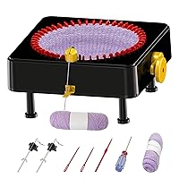 48 Needles Knitting Machine, Hand Crank Knitting Loom Machines for Adults, Knitting Board Rotating Double Knit Machine Kit (No Electric Function)
