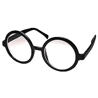 grinderPUNCH Adult Vintage Inspired Large Round Circle Clear Lens Non Prescription Glasses