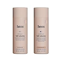 Hers Full Volume Shampoo and Conditioner - Volumizing Shampoo and Conditioner for Women - Soft Cedar & Citron - Adds Volume, Shine & Bounce - 2 x 6.4 fl oz Bottles