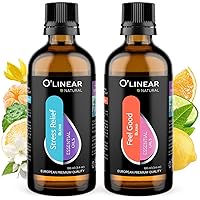 Relief Essential Oils 2 Pack Therapeutic Grade Blend for Aromatherapy Diffuser, Feel Good Oil for Home & Office Air Freshener Self Care Gifts for Women Pack of 2 x 100 ml