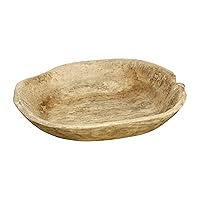 Artissance Approx. 20'' Wide 7'' High Medium Round Weathered Natural Wooden Indoor/Outdoor Antique Home Kitchen Dining Garden Display Plate (Size & Finish Vary) Serving Trays (AM83750005)