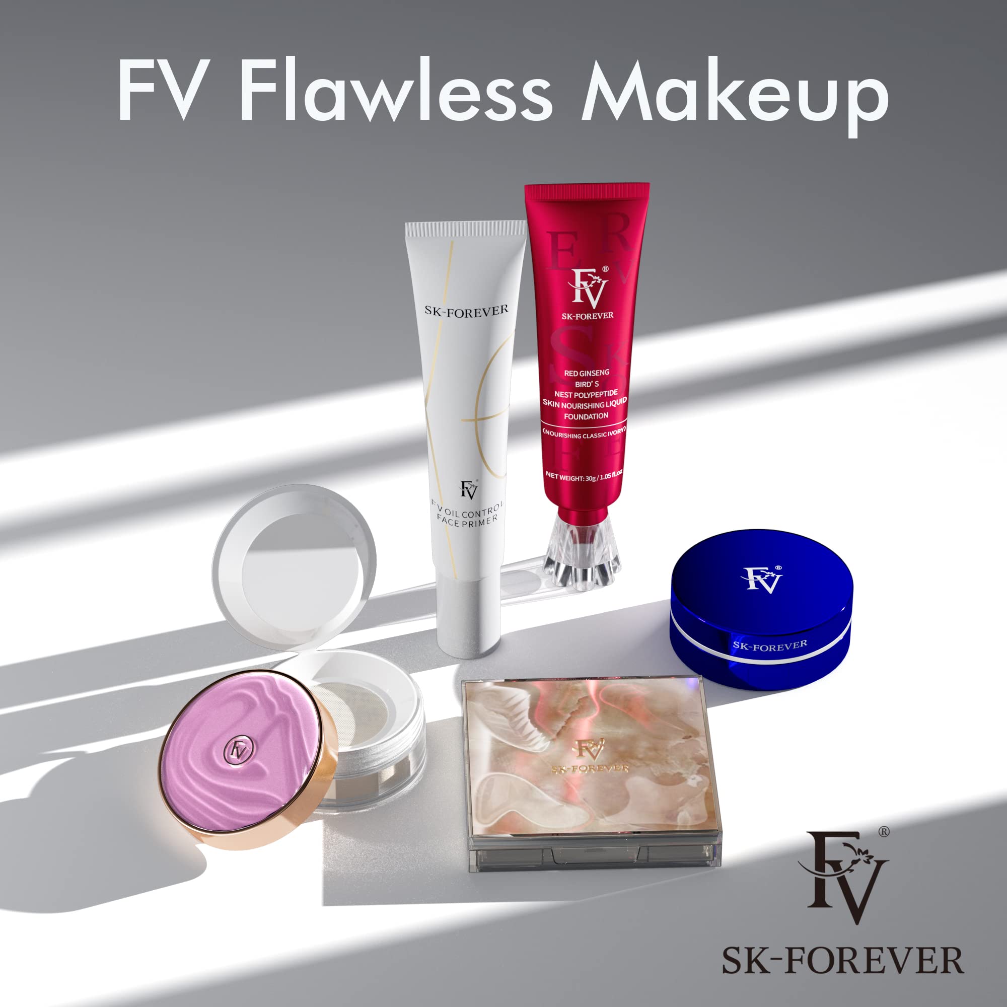 FV Dewy Liquid Foundation Makeup, Oil Control Waterproof Long Lasting Face Makeup for Normal & Dry Skin, Lightweight Medium Coverage, Vegan & Crulty-Free, Ivory, 30ml