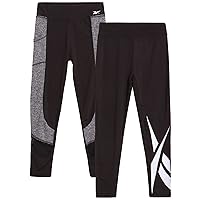 Girls' Leggings - 2 Pack Active Performance Sports Tights (Size: 7-16)