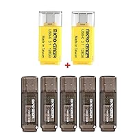 INLAND Micro Center SuperSpeed 2 Pack 128GB Type-C USB Flash Drive + 5 Pack 32GB USB 3.0 Flash Drive