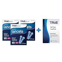3 x 100ct 28g TRUEplus® Lancets + TRUEplus® Log Book