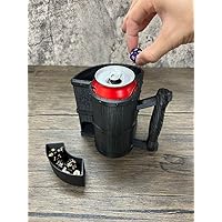 MunnyGrubbers - Mug Dice Tower - Insulated Cup Can Dice Tower - (Random 7PCS D20 Dice Set Included) - TTRPG - Dice Jail - Dice Holder - Dungeons and Dragons Gift - DND Gift - (Black)