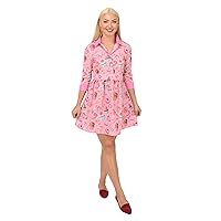 CowCow Womens Sweet Lollipop Candy Macaroon Icecream Coffee Food Dessert Mini Skater Shirt Dress, XS-3XL