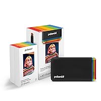 Polaroid Hi-Print + Paper Bundle- 2nd Generation Bluetooth Connected 2x3 Pocket Photo Dye-Sub Printer - Black Printer + 40 Photos (6439)