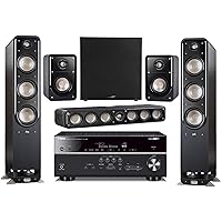 Yamaha 7.2-Channel Wireless Bluetooth 4K 3D A/V Surround Sound Receiver + Polk Multimedia Home Theater Speaker System