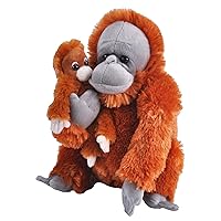 Mom & Baby Orangutan Plush, Stuffed Animal, Plush Toy, Gifts for Kids, Zoo Animals, 12