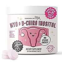 Legendairy Milk Pure Inositol Supplement - Myo Inositol and D-Chiro Inositol Chewable Tablets - Ideal 40:1 Ratio - Ovarian & Fertility Support for Women - PCOS Supplements - 30 Day Supply
