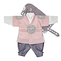 Baby Boy Hanbok Korea Traditional Clothing Dol 100th Days Party 1 Ag -10 Ages Pink EWH01