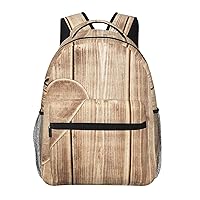 wood heart Printed Lightweight Backpack Travel Laptop Bag Gym Backpack Casual Daypack