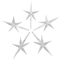 National Artcraft® Medium Modern Star for Ceramic Christmas Trees - Crystal Clear (5 Pcs)