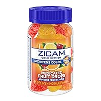 Zicam Cold Remedy Zinc Medicated Fruit Drops, Elderberry & Assorted Flavors, Homeopathic Cold Shortening Medicine, Shortens Cold Duration, 25 Count Each