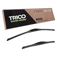 TRICO Silicone Ceramic™ (90-2616) 26 & 16 Inch Pack of 2 Automotive Replacement Windshield Wiper Blades For my Car, Ceramic Coated Silicone Super Premium Beam Blade for Select Vehicle Models