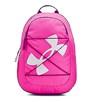 Under Armour unisex-adult Hustle Play Backpack, (652) Rebel Pink/Mystic Magenta/Metallic Cristal Gold, One Size Fits Most