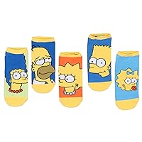 Seven Times Six The Simpsons Socks Homer Bart Marge Low Cut No Show Mix And Match 5 Pack Ankle Socks For Women Or Men