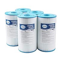 71825 Replaces Hot Springs Spa Filters, Compatible with Watkins 31489, Unicel C-6430, Pleatco PWK30, Filbur FC-3915, P/N0969601, 73178, 73250, 30 sq.ft.Pleated Fabric Filter Media 5 Pack