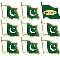 12/24/50/100Pcs Official Pakistan Flag Pins Bulk - Metal Pakistani National Lapel Pin