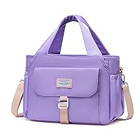 Lunch Bag for Men and Women, Large Lunch Box Insulated Lunch Bag, Adult Leakproof Lunch Tote Cooler Bag, Multi-Compartment Reusable Lunch Bag for Work Picnic Beach Hiking, Purple