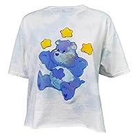 Fifth Sun Women's Grumpy Bear Starry Crop T-Shirt