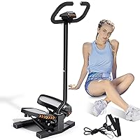 Sportsroyals Stair Stepper for Exercises-Twist Stepper with Resistance Bands and 330lbs Weight Capacity