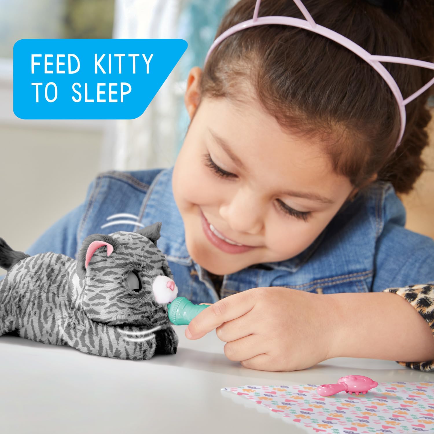 Just Play furReal Newborns Kitty Interactive Pet, Small Plush Kitty with Sounds and Movement, Kids Toys for Ages 4 Up