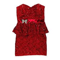 Roberta Womens Sequined Lace Shift Dress