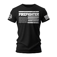Firefighter American Flag Shirt for Men, Fireman T-Shirt