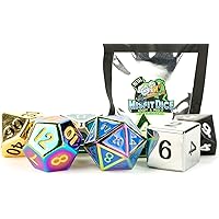 FanRoll by Metallic Dice Games Misfit Metals, Bag of DND Dice, Role Playing Game Dice Accessories for Dungeons and Dragons