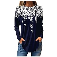 Tshirts Shirts for Women Summer Tops Shirt Printing Summer Tshirts Women Eyelet Top Woman Tops Off Shoulder Shirt Crop Tops Mom Gifts for Mothers Day Womens T Shirts Work Blue L