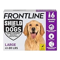 FRONTLINE Shield Flea & Tick Treatment for Large Dogs 41-80 lbs., Count of 6