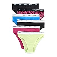 Hanes Women's Originals Hi-Leg Panties, Breathable Stretch Cotton Underwear, Assorted, 6-Pack