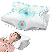 DONAMA Cervical Pillow,Contour Memory Foam Pillow Ergonomic Neck Support Pillow for Side,Back and Stomach Sleepers with Breathable Pillowcase