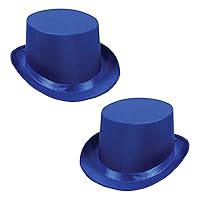 Beistle Unixex-Adult General Occasion2 Piece Satin Sleek Top Hats